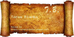 Terem Bianka névjegykártya